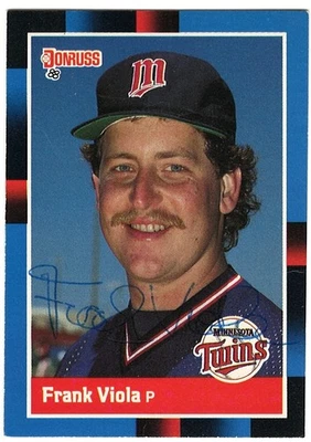1988 Donruss Frank Viola Signed  Baseball Cards #149-Excellent cond. - Image 1 of 2