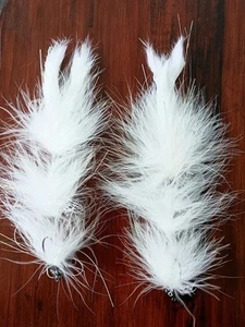 2pk - 10" Weedless Flies Weighted Flies Jointed Pike Bass Muskie Glow Flies - Picture 1 of 3