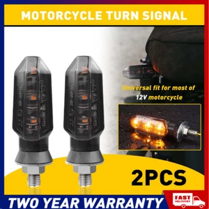2X Universal Motorcycle Indicators Bike LED Bulb Blinkers Turn 12V Signal 6LED - Picture 1 of 10