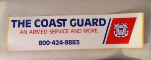 "VINTAGE COAST GUARD EIN BEWAFFNETER DIENST UND MEHR AUFKLEBER 11 1/4"" VON 3" - Bild 1 von 2