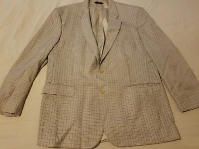 Mens Brooks Brothers Wool Silk Sports Jacket Blazer 46R Khaki - Image 1 of 4