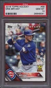 2016 Topps Holiday 58 Kris Bryant PSA 10 Gem Mint - Picture 1 of 2