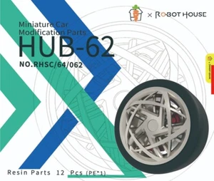 RHSC64062 1/64 WHEELS TIRES SET & BRAKE Miniature Model Car Tuning Scene - Picture 1 of 2