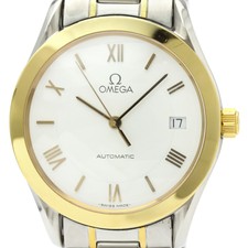 Polished OMEGA Classic 18K Gold Steel Automatic Mens Watch 166.0295 BF341730