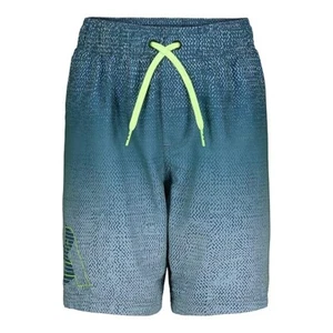 Under Armour Boys Swim Trunk Volleys Teal Multi Neon Drawstring Youth Lg - Picture 1 of 11