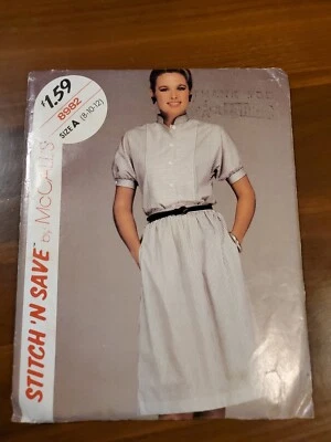 Top Shirt Skirt Stitch N Save McCalls Sewing Pattern 8982 Size A 8 10 12 UC FF - Image 1 of 2