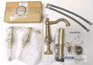 Kingston FSC197ACL American Classic 1.2 GPM 8" - 16" Widespread Brushed Brass - Picture 1 of 5