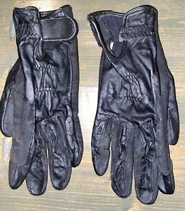 ADULT BLACK LEATHER RIDING GLOVES MEDIUM