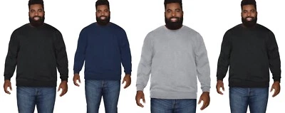 Fruit Of The Loom Big Man Crew Sweatshirt Sizes 2XB 3XB 4XB 4 Color Options - Image 1 of 4