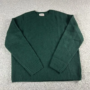 J.Crew Brushed Wool Crewneck Sweater Green Size XL MSRP $138 Knoll Yarns - Picture 1 of 14