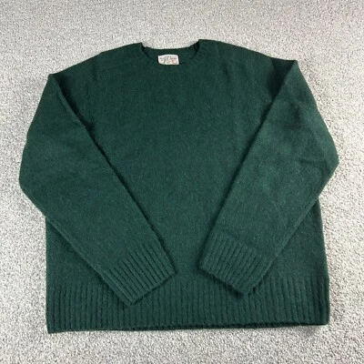 J.Crew Brushed Wool Crewneck Sweater Green Size XL MSRP $138 Knoll Yarns - Image 1 of 4