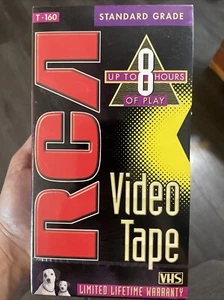 RCA T-160 leeres VHS Standardqualität Videoband bis zu 8 Stunden Aufnahme neu versiegelt - Bild 1 von 2