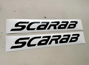 Scarab Wellcraft Boat Decals SET OF 2 Vinyl Decal Stickers - Picture 1 of 3