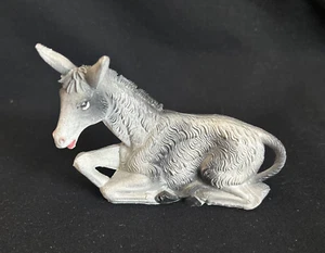 Vintage Christmas Fontanini Nativity Donkey Depose Italy 33 Spider Mark Painted - Picture 1 of 7
