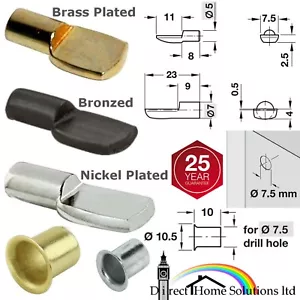 12 soportes de estante fuerte 5/7 mm estantes de madera tachuelas armario - Imagen 1 de 6