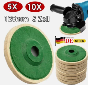 5/10Stk 125mm Winkelschleifer Wolle Schwabbelscheibe Flex Polierscheibe Aufsatz - Bild 1 von 16