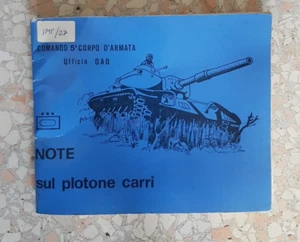 1976 - COMANDO 5° CORPO D'ARMATA - DIVISIONE ARIETE OAO - NOTE SUL PLOTONE CARRI - Picture 1 of 6