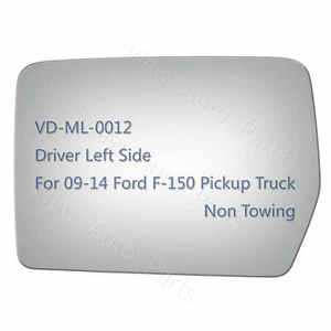 Espejo plano vidrio reemplazo para camioneta Ford F-150 2009-2014 lado izquierdo adhesivo LH - Imagen 1 de 12