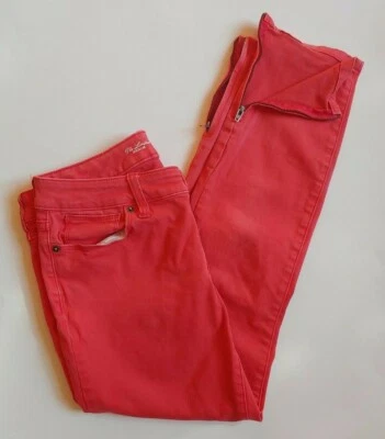 Cremalleras laterales elásticas recortadas rosa talla 6 Capris The Limited Denim 678 para mujer Foto 1 de 4