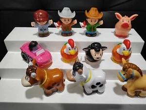 11 Fisher Price Little People Farm Animal Friends Harvest Farmer Figure Lot - Picture 1 of 16
