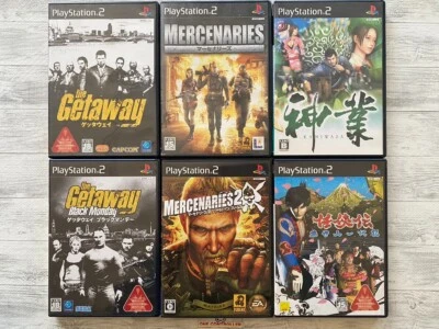 SONY PS2 The Getaway & Mercenaries 1 2 & Kamiwaza & Ninkyouden set from Japan - Image 1 of 4
