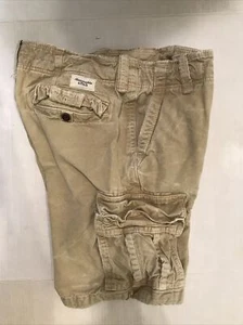 Abercrombie & Fitch Men's Twill 6 Pocket Khaki Cargo Shorts Size 30 - Picture 1 of 5