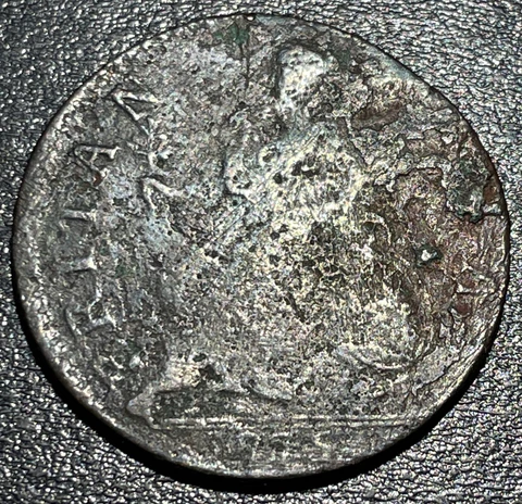 1775 UK United Kingdom King George III US Colonial 1/2 Half Penny 6.82g Coin Cover
