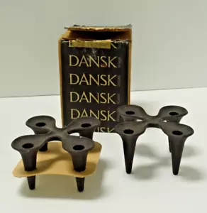Paar Dansk KERZENHALTER selten frühes Kleeblätter Kleeblatt MCM Gusseisen #1712 - Bild 1 von 15