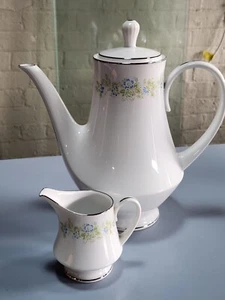 VGC: VINTAGE JAPANESE PORCELAIN NORITAKE COFFEE POT AND MILK JUG - ETNA #439 - Picture 1 of 12