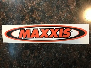 Maxxis Tires Mx MTB BICYCLES BIKE STICKER DECAL 9 1/2”x 2” Orange & Black BMX - Picture 1 of 3