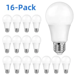 16 packs of A19 LED bulbs, 8.5W (equivalent to 60W), E26 base, 750 lumens - Picture 1 of 14