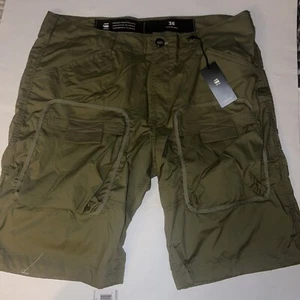 NWT G-Star Raw Men’s 3D Regular Cargo Shorts Olive Size 32 MSRP $170 - Picture 1 of 5