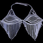 Sexy Tassel Chains Rhinestone Body Bra Thong Women Crystal Jewelry Bikini Play