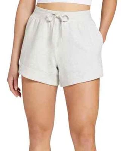 DSG ' GIRLS ' SPORT FLEECE MID-RISE SHORTS ' LIGHT HEATHER ' - SIZE MEDIUM - Picture 1 of 3