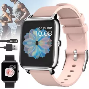 Smartwatch Herren Damen Fitnessuhr Armbanduhr mit Pulsmesser Schlafmonitor SpO2 - Bild 1 von 22