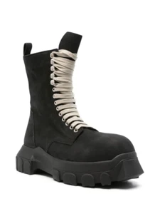 RICK OWENS FW24 PORTERVILLE ARMY TRACTOR IN BLACK GREYWOLF NUBUCK - Picture 1 of 4