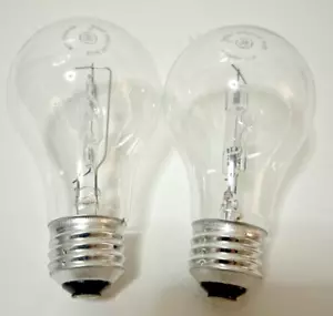 2 New Basic Light Bulbs Decorative replacement GE Glass Dimmable Classic - Picture 1 of 4