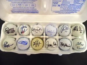 Lote de pelotas de golf autografiadas - 12 pelotas de golf - PGA y deportes - Kordell - Brodie - Hoying - Imagen 1 de 3