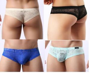 Men's Underwear Branded Lace Brief Thong Underwear Size (Waist 27 to 41 )  #094