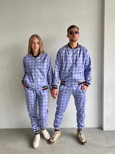 Passendes Paar Tartan Trainingsanzug Set | Paar Trainingsanzug Set | S, M, L, XL, XXL - Bild 1 von 6