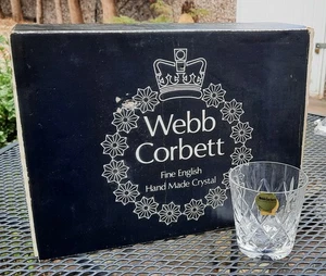 6 Boxed Webb Corbett Fine English Hand Made Crystal Glasses - Picture 1 of 5