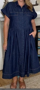 MAYE Harper Jeanskleid Damen 2XL Indigo Dunkelblau Midi - Bild 1 von 12