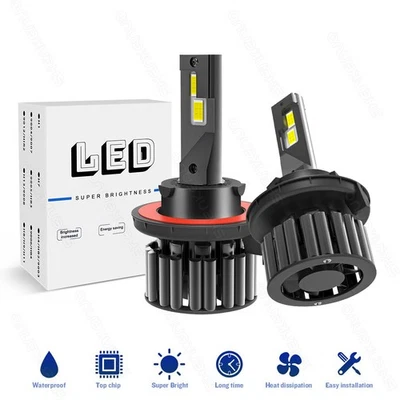 For Chevy Cruze 2011-2015 LED Headlights High Low Beam Light 2x Bulbs 6000K - Image 1 of 4