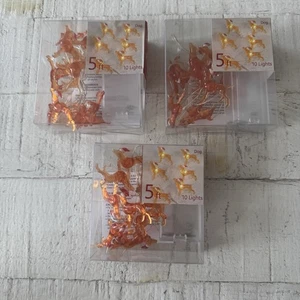 Home Collection Dog Shimmer String Lights NEW 3 Sets of 10 Lights 5 Ft Christmas - Picture 1 of 6