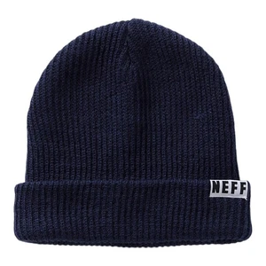 NEFF Fold Beanie Acrylic Rib Knit, One Size Fits Most, Navy Blue - Picture 1 of 1