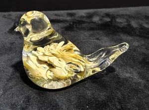 Pisapapeles de pájaro blanco vidrio artístico soplado a mano St Claire Maude and Bob 1980 de colección - Imagen 1 de 7