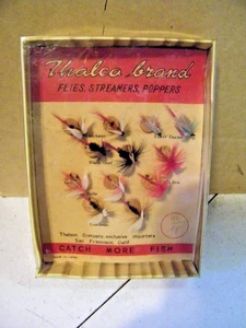 Vintage 12er Set Fliegen der Marke Thalco, Streamer, Poppers - Made in Japan - Bild 1 von 2