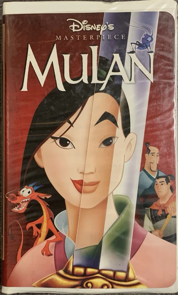 RARE! White Clamshell Case Disney’s Masterpiece Mulan VHS Movie Tape 1998 GOOD!! - Image 1 of 4