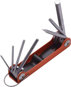 Folding allen wrench set with phillips and flathead drivers - Picture 1 of 4