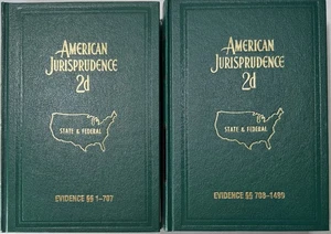 American Jurisprudence 2d State Federal Vol 29/29A EVIDENCE 1-1499 (HC, 1994) - Foto 1 di 5